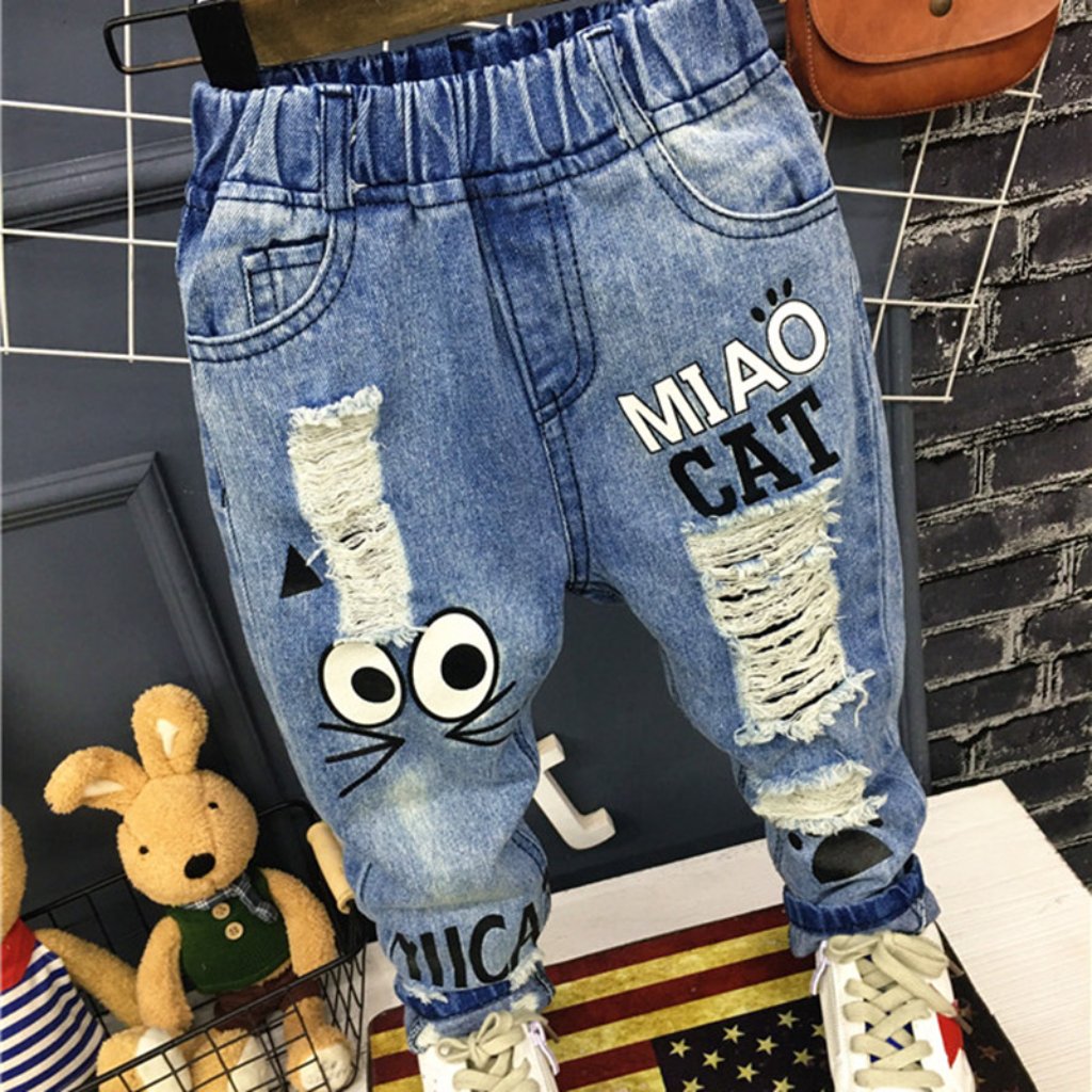 Eye Patterned Jeans